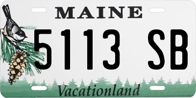 ME license plate 5113SB