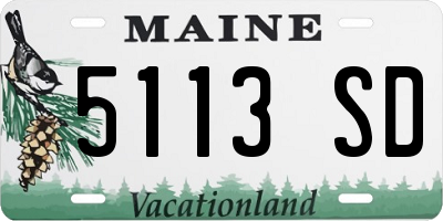 ME license plate 5113SD