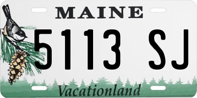 ME license plate 5113SJ