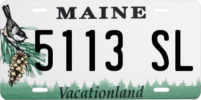 ME license plate 5113SL