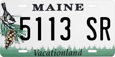 ME license plate 5113SR