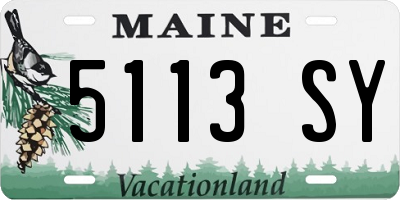 ME license plate 5113SY