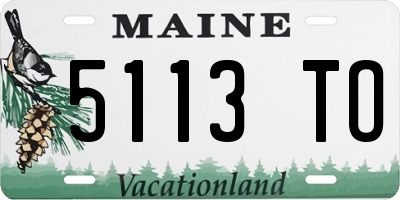 ME license plate 5113TO