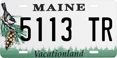 ME license plate 5113TR