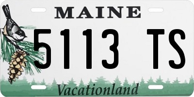 ME license plate 5113TS