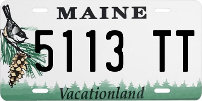 ME license plate 5113TT