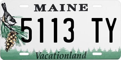 ME license plate 5113TY