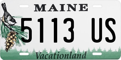 ME license plate 5113US