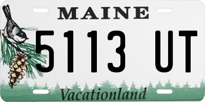 ME license plate 5113UT