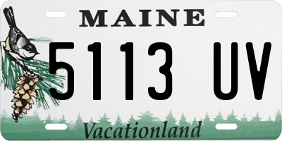 ME license plate 5113UV
