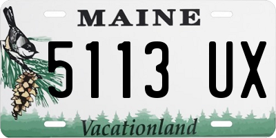 ME license plate 5113UX