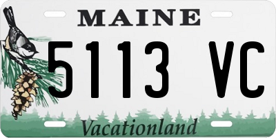 ME license plate 5113VC