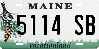 ME license plate 5114SB