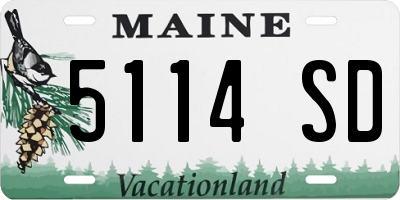 ME license plate 5114SD