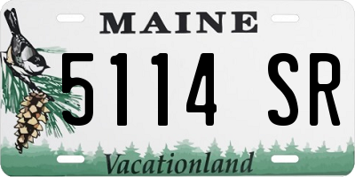 ME license plate 5114SR