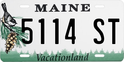 ME license plate 5114ST