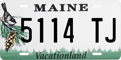 ME license plate 5114TJ