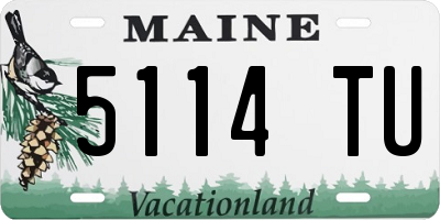 ME license plate 5114TU