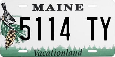 ME license plate 5114TY