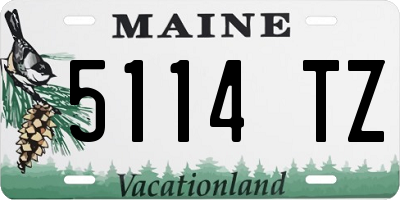ME license plate 5114TZ