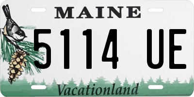 ME license plate 5114UE