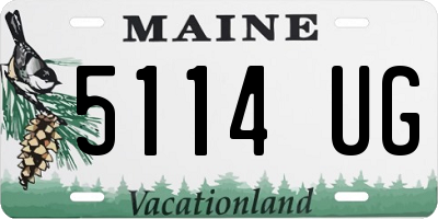 ME license plate 5114UG