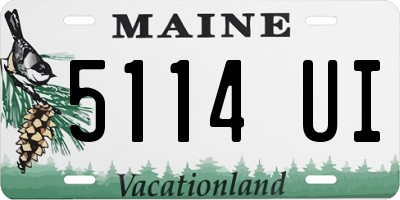 ME license plate 5114UI