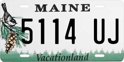 ME license plate 5114UJ