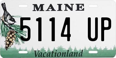 ME license plate 5114UP
