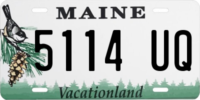 ME license plate 5114UQ