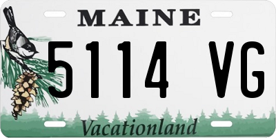 ME license plate 5114VG