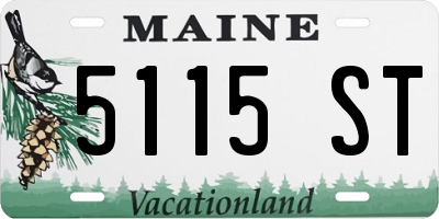 ME license plate 5115ST