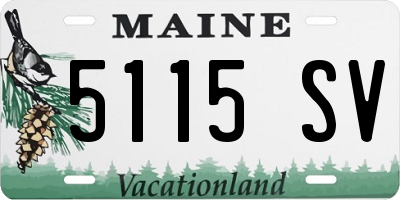 ME license plate 5115SV