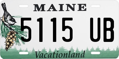 ME license plate 5115UB