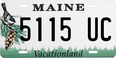 ME license plate 5115UC