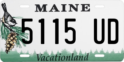 ME license plate 5115UD