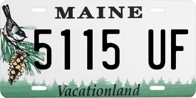 ME license plate 5115UF