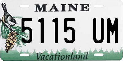 ME license plate 5115UM