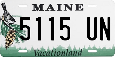 ME license plate 5115UN
