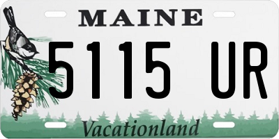 ME license plate 5115UR