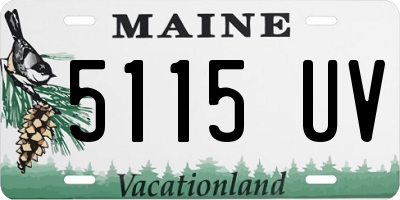 ME license plate 5115UV
