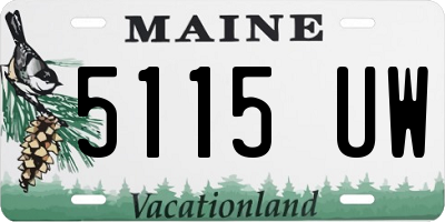 ME license plate 5115UW