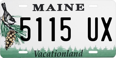 ME license plate 5115UX