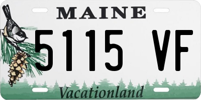 ME license plate 5115VF