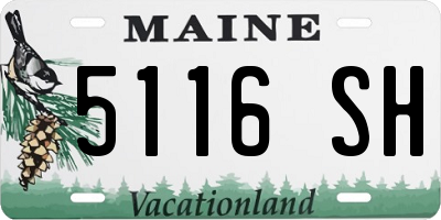 ME license plate 5116SH