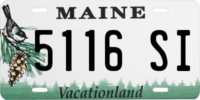 ME license plate 5116SI