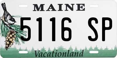 ME license plate 5116SP