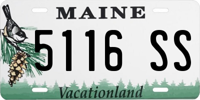 ME license plate 5116SS