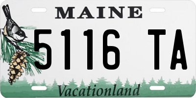 ME license plate 5116TA