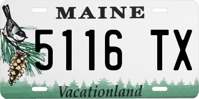 ME license plate 5116TX
